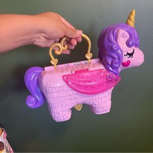 unicorn polly pocket purse toy